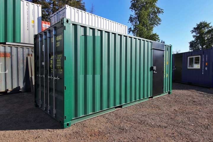7′ Office Container + Storage Locker - Container Holdings Pty Ltd