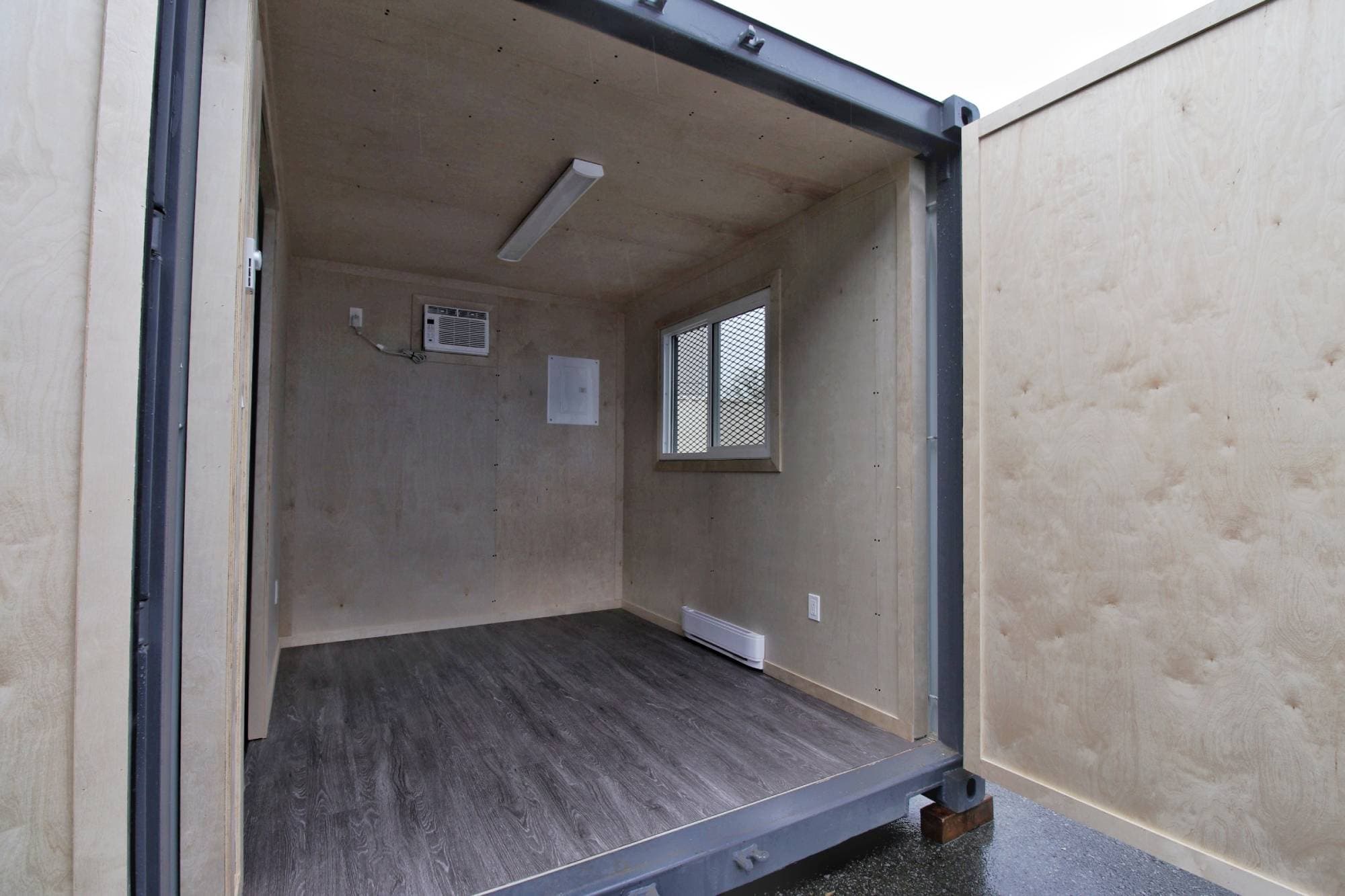10’ Office CUBE – Wood Finished - Container Holdings Pty Ltd
