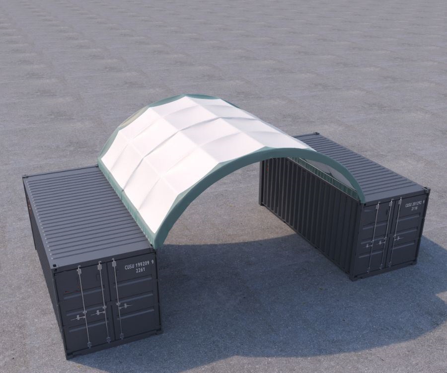 20’ x 20’ Fabric Container Shelter - Container Holdings Pty Ltd