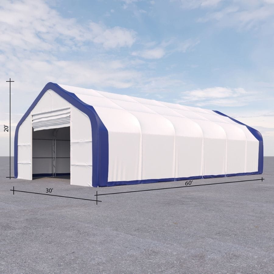 Dual Truss Storage Shelter (30′ x 60′ x 20′) - Container Holdings Pty Ltd