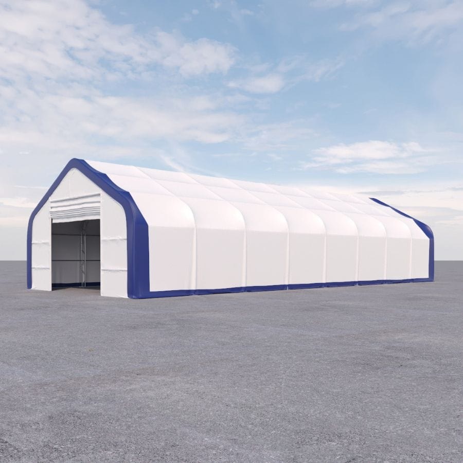 Dual Truss Storage Shelter (30′ x 80′ x 20′) - Container Holdings Pty Ltd