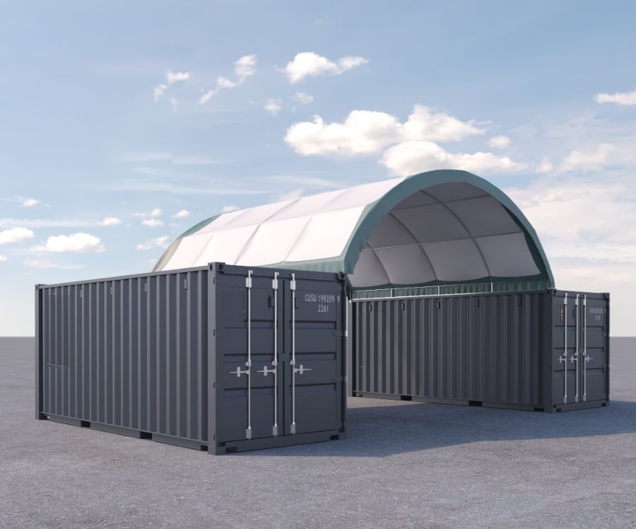 20’ x 20’ Fabric Container Shelter - Container Holdings Pty Ltd