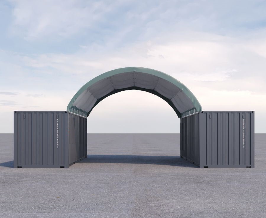 20’ x 20’ Fabric Container Shelter - Container Holdings Pty Ltd