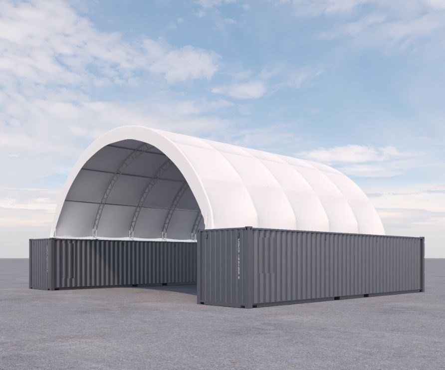 40’ x 40’ Fabric Container Shelter - Container Holdings Pty Ltd