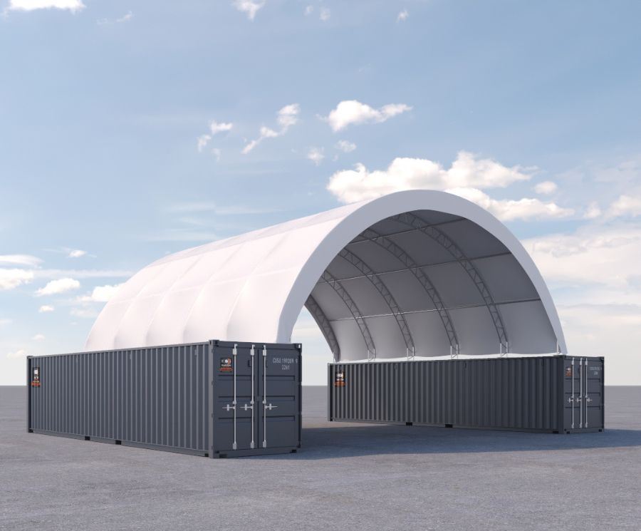 40’ x 40’ Fabric Container Shelter - Container Holdings Pty Ltd