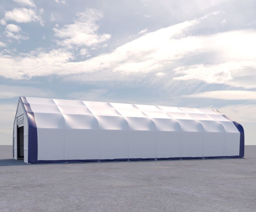 Dual Truss Storage Shelter (30′ x 80′ x 20′) - Container Holdings Pty Ltd