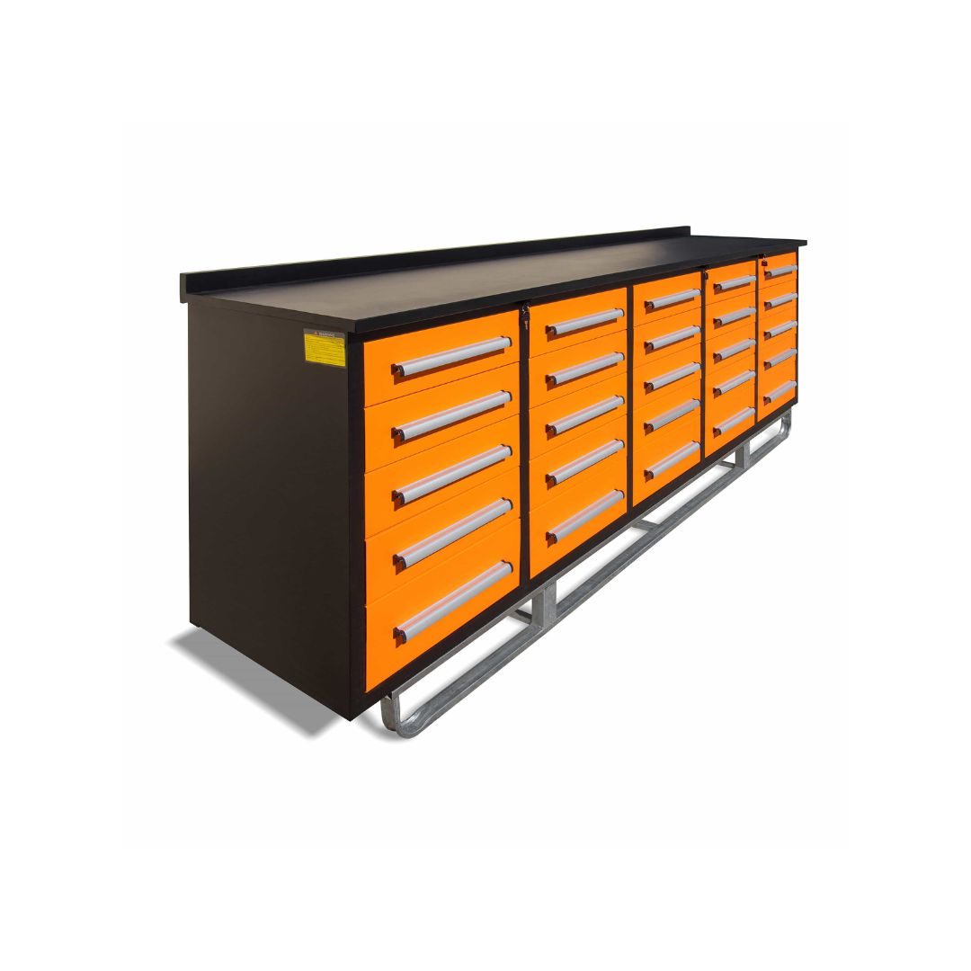 M&B | 10’ Workbench Cabinet with 25 Drawers - Container Holdings Pty Ltd